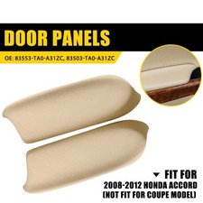 Leather Beige Door Panel Armrest Front Left & Right For 2008-2012 Accord Honda