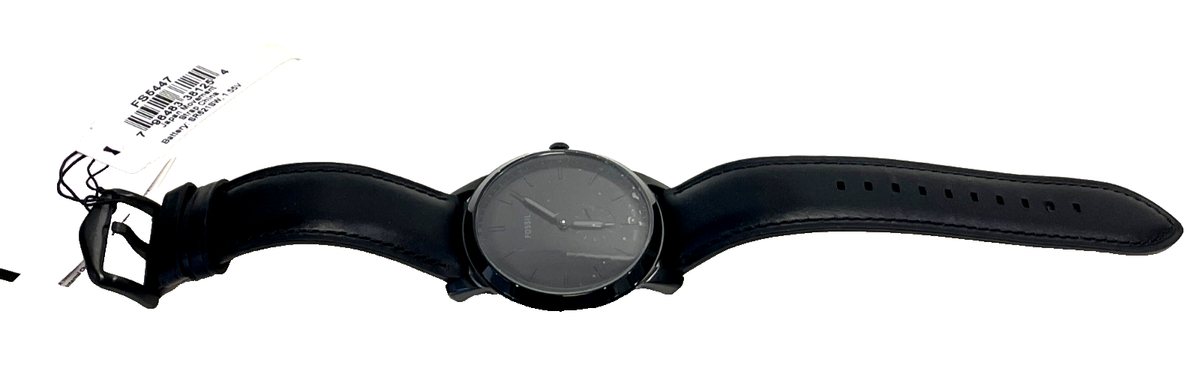 Fossil FS5447 The Minimalist 44mm Men's Leather Watch Black for