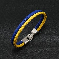 New fashion creative Blue and Yellow Match color Ukrainian flag color bracelet S