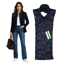 NWT Brunne DICKEY Compatible with VERONICA BEARD Blazer Button Down Shirt 00-14