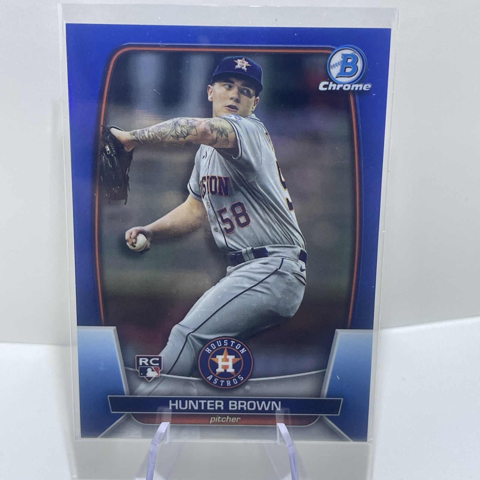 2023 Bowman Chrome Hunter Brown Blue Refractor /150 #69 RC Houston Astros 