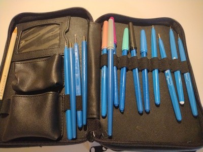 Mixed Lot of 29 Embossing & Perforation Tools By Pergamano With Case