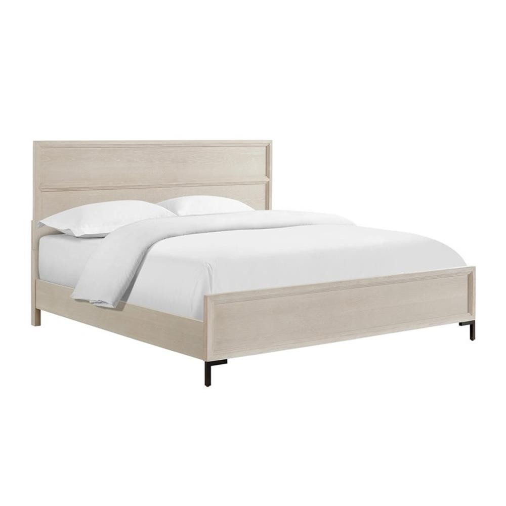 Alpine Furniture Bradley Queen Panel Bed in Antique White