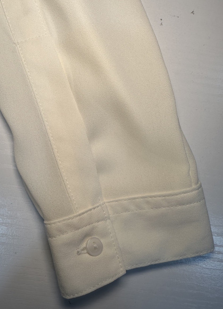 Zara Basic Collection Blouse Small Ivory Long Sle… - image 12