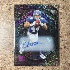 2025 Panini Black Cam Skattebo Royal Purple Auto 13/99 New York Giants RC Rookie