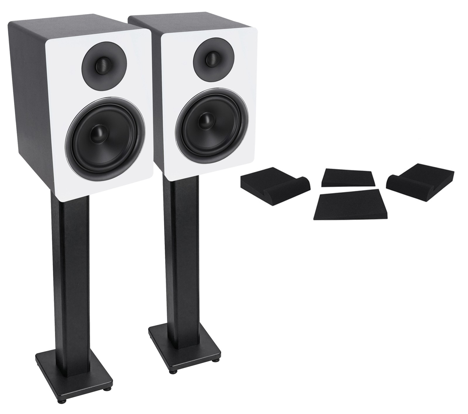 Pair Rockville APM6W 6.5" 2-Way 350 Watt Powered USB Studio 