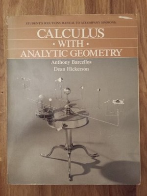 CALCULUS WITH ANALYTIC GEOMETRY By Barcellos 9780070575295| eBay