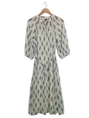 VERO MODA Vestido de manga larga Mujeres Vestido Talla EU 38 crema-negro - Imagen 1 de 4