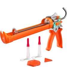 Caulking Gun, Heavy-Duty Aluminum Caulk gun, 1/10 Gallon, Adjustable 12:1  2...