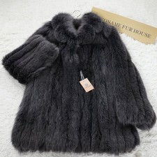 Gray Dyed Saga Fox Fur Coat Genuine Vintage Fur From Japan