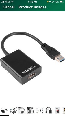 HD 1080P USB 3.0 to HDMI Video Cable Adapter For PC Laptop HDTV LCD TV Cable NEW