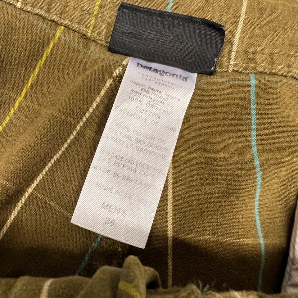 Pantalones Cortos Carga Patagonia Para Hombre 36 Algodón Orgánico A Cuadros Exterior Años 90 Informales Foto 4 de 4