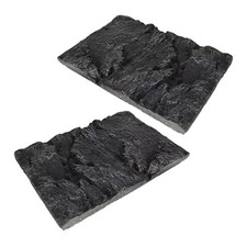 2Pcs Rock Terrarium Background PU 3D Rock Fish Tank Background for Leopard Gecko