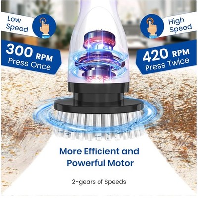 Upgraded Electric Spin Scrubber for Bathroom Cleaning