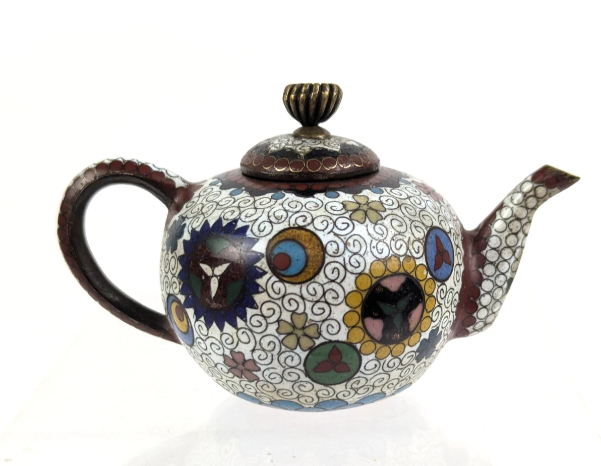 景泰蓝古董日本茶壶| eBay