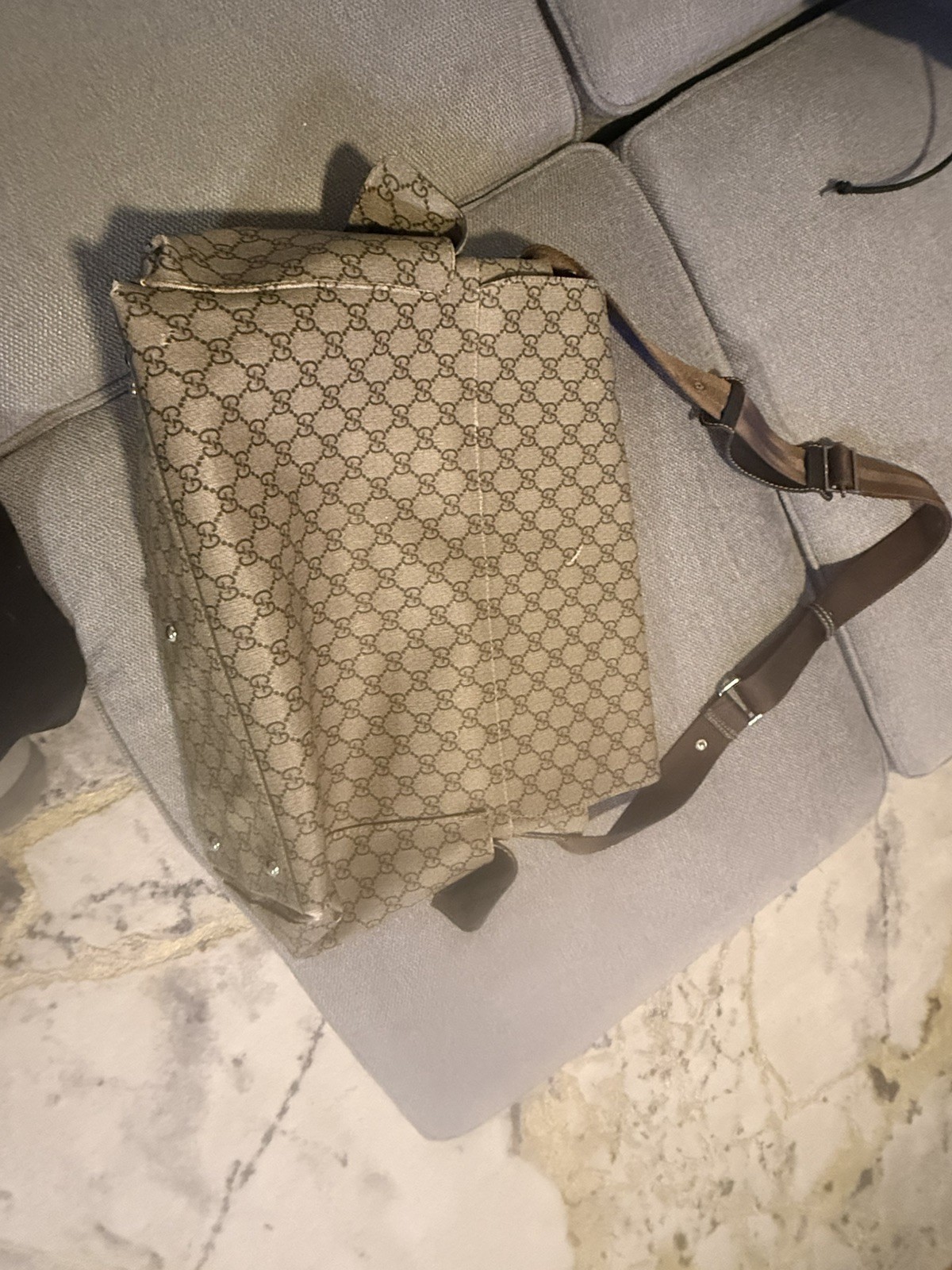 Authentic Gucci GG Plus Diaper Bag 