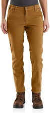 Carhartt 104296 Women's Brown Rugged Flex Double Knee Pant Size 10 33x28