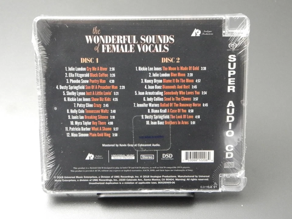 various new sealed 2 sacd analogue prod. - wonderful sounds of female vocals - Image 2 of 2
