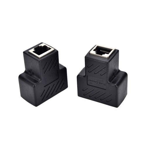 1 To 2 Ways RJ45 LAN Ethernet Network Cable Female Splitter Connector Adapter _j - Photo 6/12