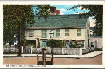 Salem MA - Old Witch House After 1780 Massachusetts Postcard