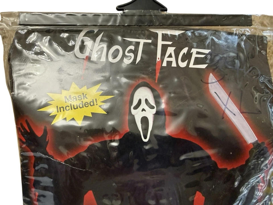 Scream Ghost Face Costume Sealed Mask Fun World 1997 Vintage - Image 3 of 3