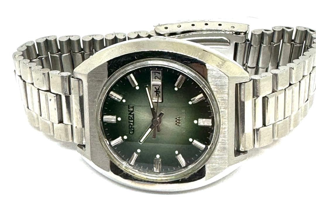 Orient Three Ace Automatic Watch Green Gradient D… - image 4