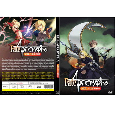 Fate Apocrypha Complete Series Anime DVD Episodes 1-25 English Sub Region 0