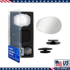 2 Pcs Hd Frameless Convex Blind Spot Mirror Angle Adjustable Self-adhsize Oval 2 Pcs Hd Frameless Convex Blind Spot Mirror Angle Adjustable Self-adhsize Oval