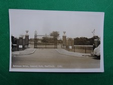 Postcard- Sheffield Showing the Entrance Gates at Concord Park. Real Photo  B10