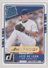 2017 Panini Donruss Rated Rookies Gold Press Proof 1/99 Jose De Leon #39 0q21