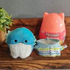 Squishmallow Cella Squishville 2" Capsule Plush Stuffed Blue Bearded Dragon New
