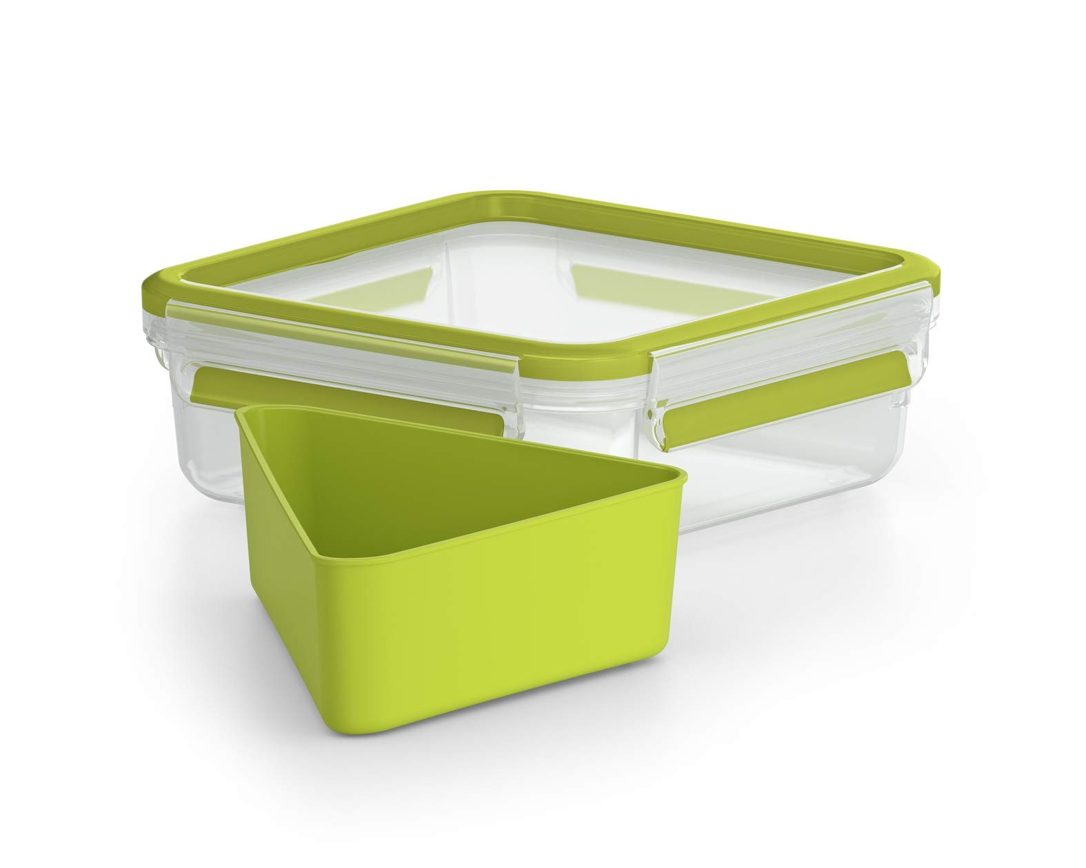 Emsa Clip - Go Sandwich Box, 0.85 Litre, Green/Transparent, 28 x 28 x 18 cm 0.85