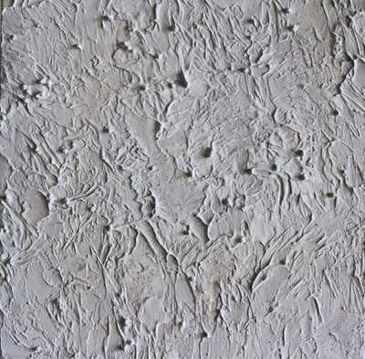 Textured Abstract Painting | Sculptural White Plaster Wall Art, Wabi Sabi Style