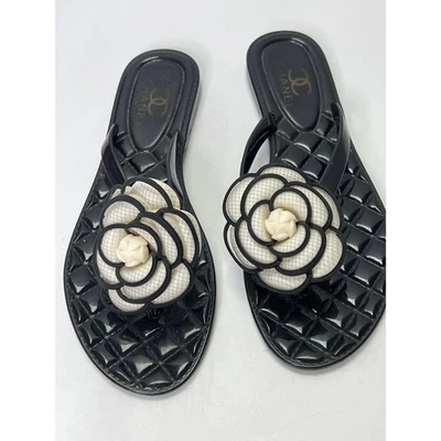 靴 Vintage Chanel Camellia Sandals 36 CHANEL Camellia Sandals for Women for sale | eBay