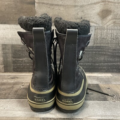 Sorel Winter Waterproof Snow Boots 1964 Pac Black Nylon