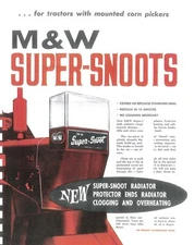 M&W Super Snoots Corn Picker Nose Cone Radiator Brochure for Big Brand Tractors