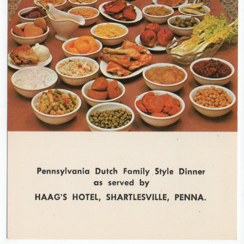 Haag's Hotel Restaurant Pennsylvania Dutch Dinner Shartlesville PA 1964 Postcard - Bild 5 von 9