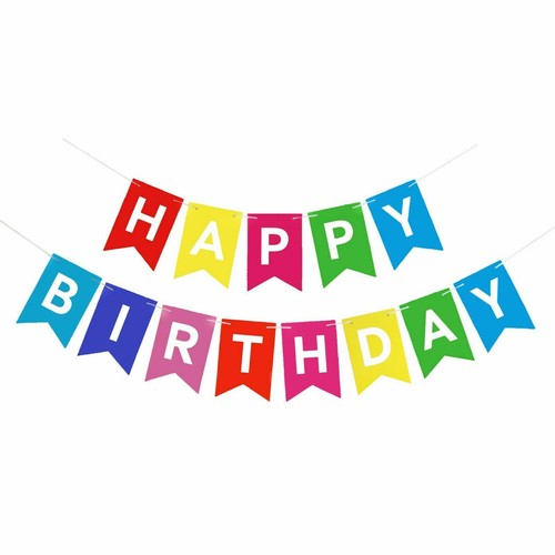 16" Happy Birthday Bunting Banner Balloon Party Decoration Foil Letters Balloons - Picture 16 of 19