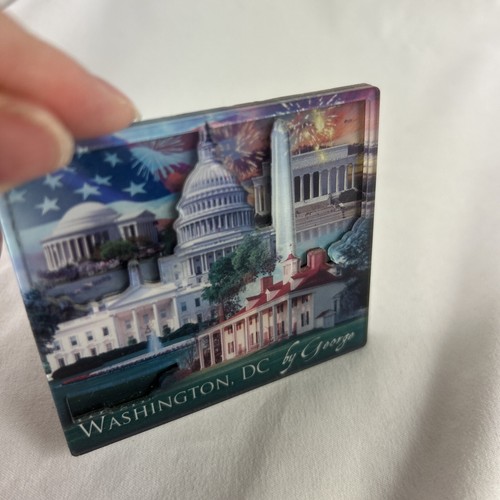 Mount Vernon Washington DC by George Fridge Magnet 3D Die Cut Acrylic 2.5x3” - Picture 2 of 4