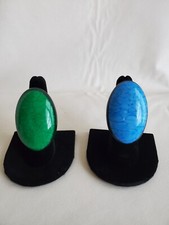 Fashion Jewelry Resin Rings Oval Shape Get All 4 Size 7.5 Green Blue Pink Orange