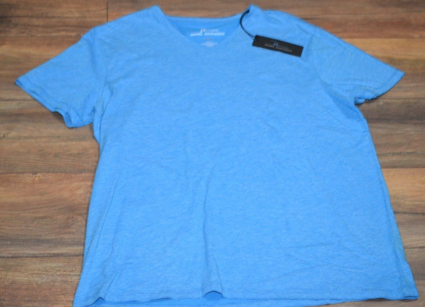 Marc Anthony Slim Fit Tee Shadow Dye Blue V Neck Short Sleeve TShirt ...