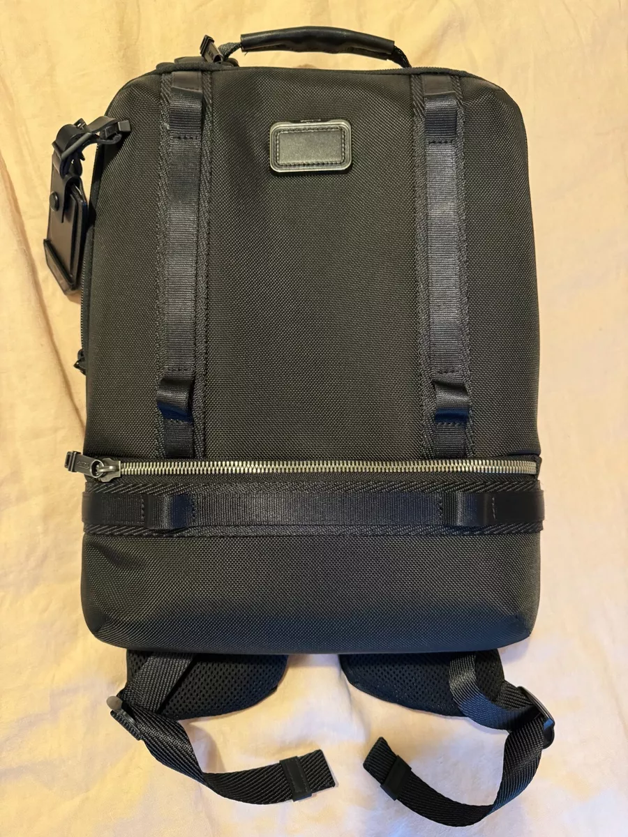 Tumi alpha shop bravo leather backpack