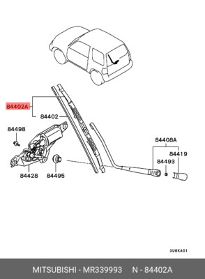 Original OE Link Assembly Scheibenwischer MR339993 für Mitsubishi MR33-9993