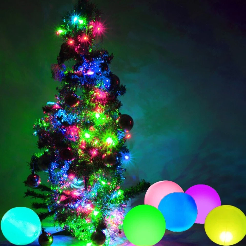 LED Night Light Ball 15-inch 16 Colors and Dimmable Globe Light with Remote - Image 2 of 4