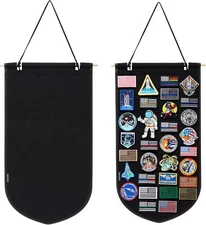 Patch Display, Wall-Mount Patch Holder, Hanging Patch Organizer for Hook & Loop