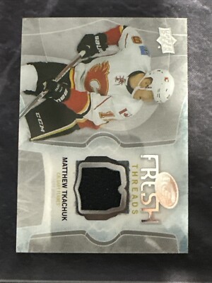 2016-17 Upper Deck Ice Fresh Treads FT-MT Matthew Tkachuk Calgary Flames