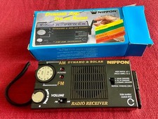 Nippon Dynamo Solar  Battery Radio Receiver AM/FM  Black  New  Untested