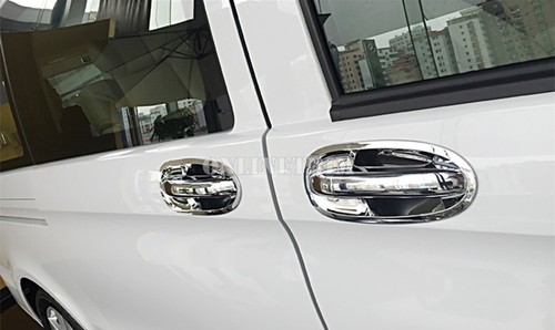 Cubierta de tazón de manija y manija de puerta de coche ABS 16 piezas para Mercedes Benz Vito 2014-2021 - Imagen 6 de 8
