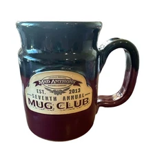 Mad Anthony Mug Club Red Green 7th Annual Sunset Hill Stonewear Studio Large Mug