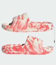 Sz M7 W8 Adidas Originals Adlette 22 Slides Ivory / Solar Red Sandals